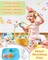 Easter Basket Stuffers for Toddlers 1-3, Easter Egg Toys for Toddlers 1-3, Matching Sensory Eggs Toys, Easter Birthday Gifts Prefilled Eggs with Toys for 3 Year Old Girls Boys